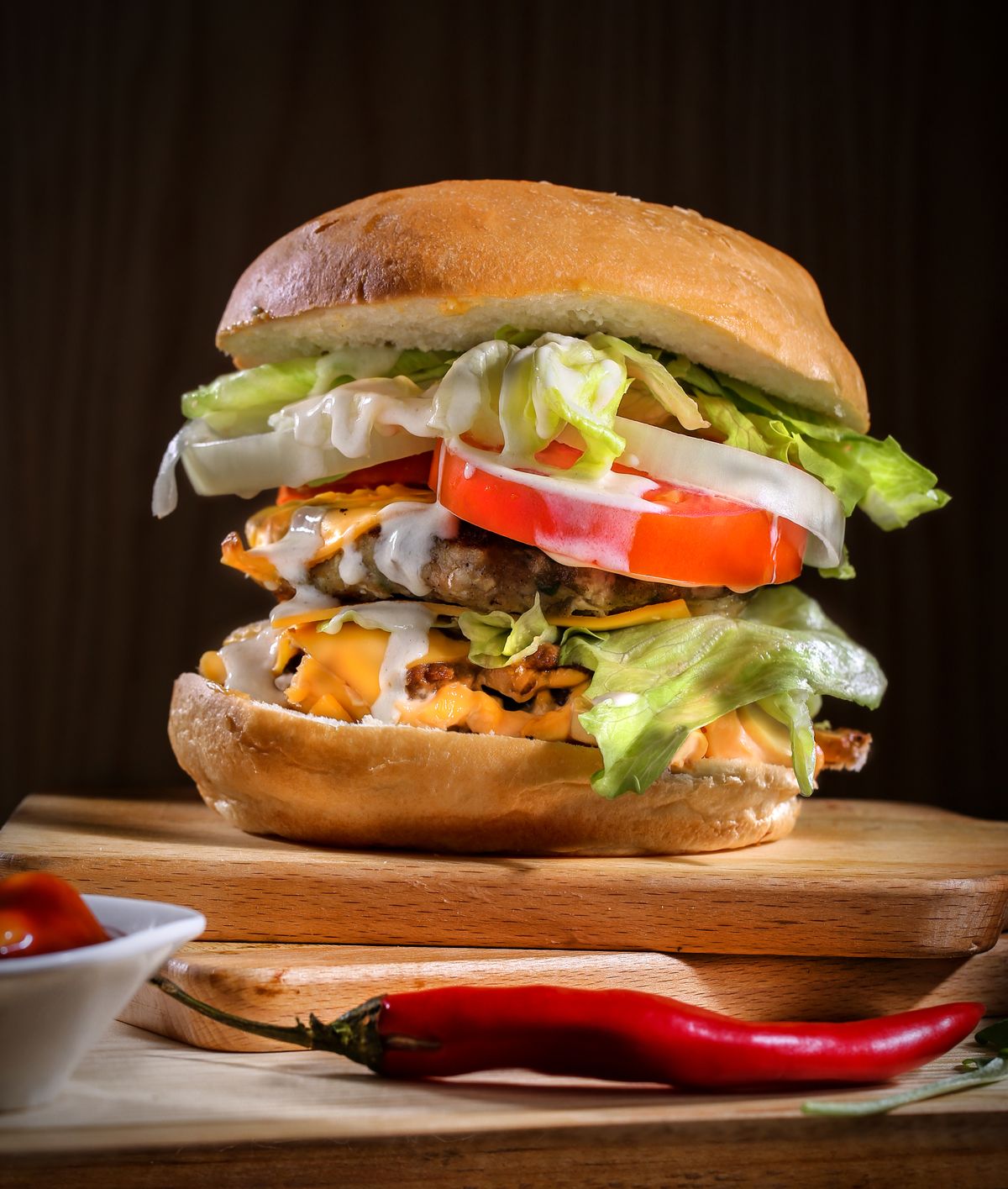 Classic American Chicken Burger