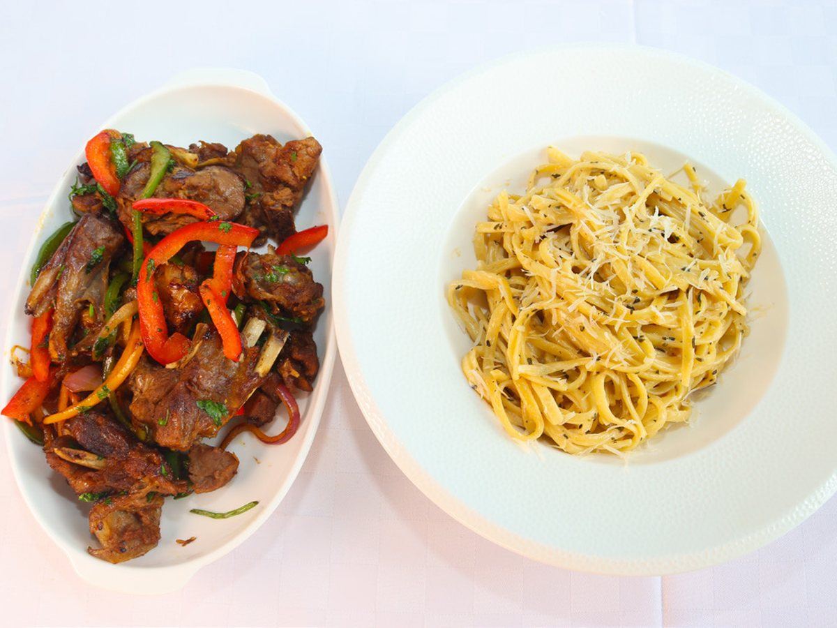 Linguine with Arosto Goat